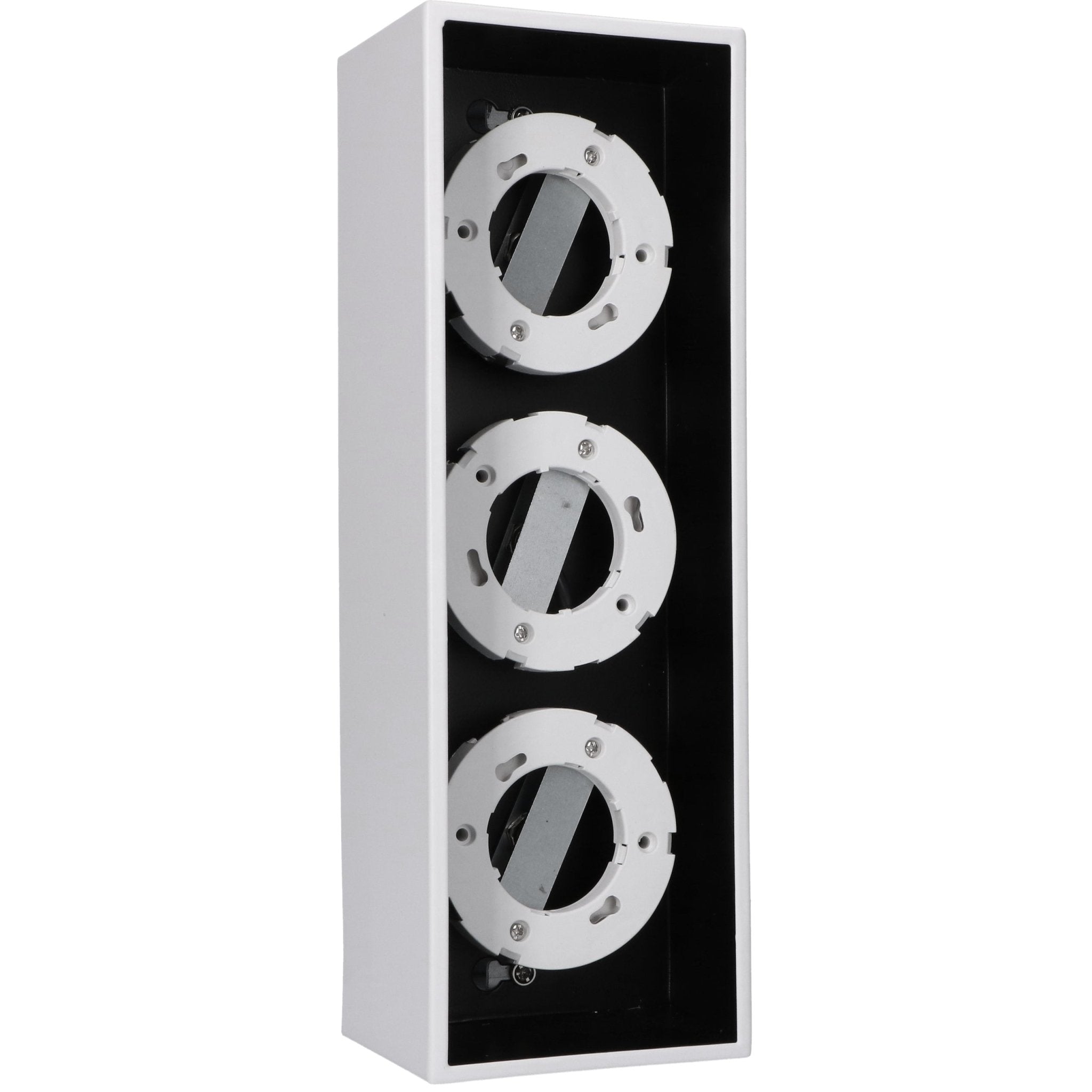 Cube Plafondlamp met 3 lichtpunten - Draaibaar licht -  Staal - 30 x 8 cm - Wit - LED.nl