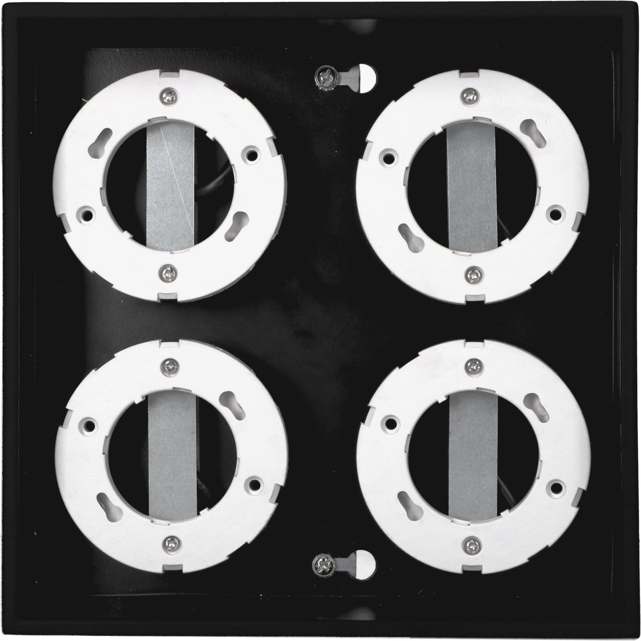 Cube Plafonniere met 4 lichtpunten - Draaibaar licht -  Staal - 20 x 20 cm - Zwart - LED.nl