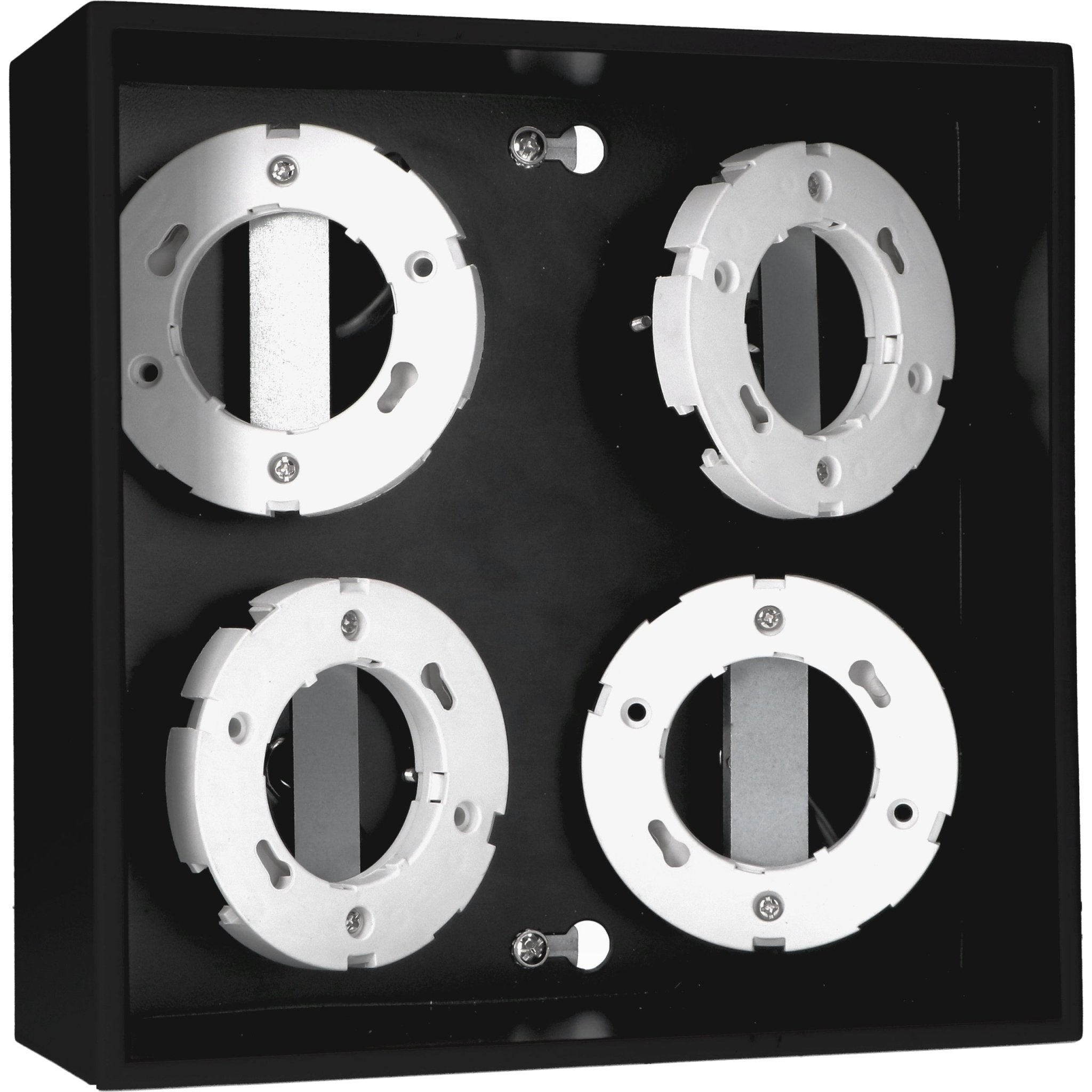 Cube Plafonniere met 4 lichtpunten - Draaibaar licht -  Staal - 20 x 20 cm - Zwart - LED.nl