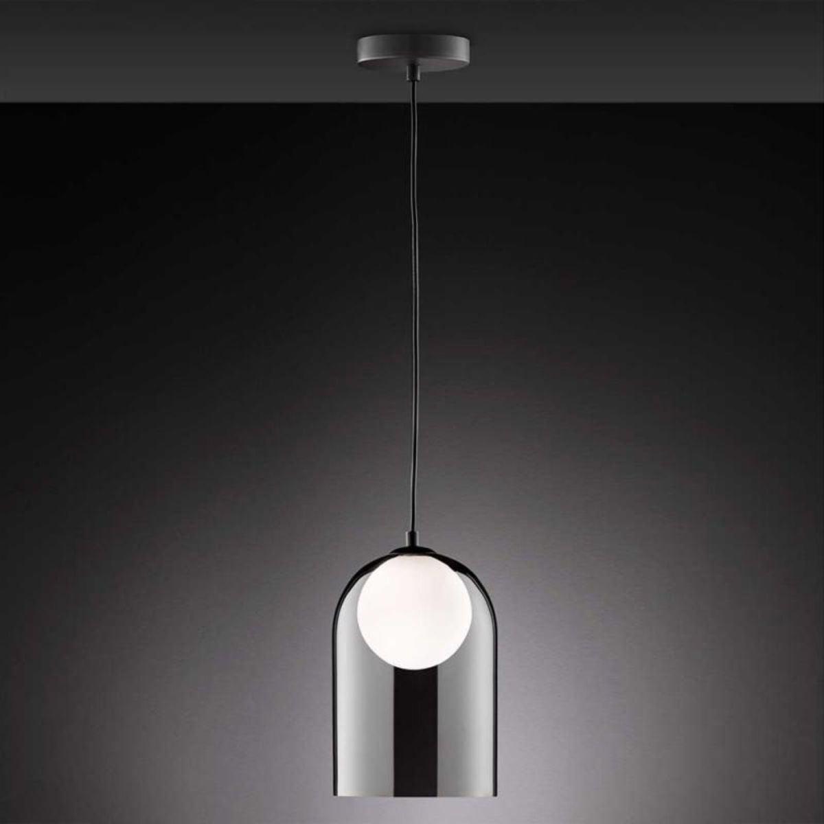 Deco Hanglamp Smoke Glas - Complete set incl. led lamp - Warm wit licht - Zwart - LED.nl
