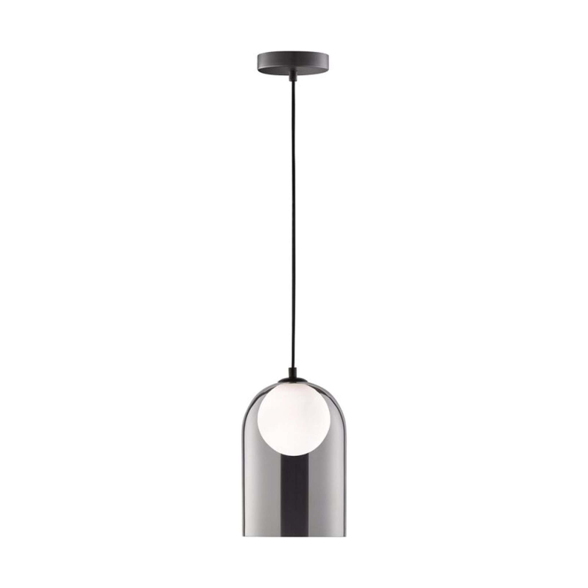 Deco Hanglamp Smoke Glas - Complete set incl. led lamp - Warm wit licht - Zwart - LED.nl