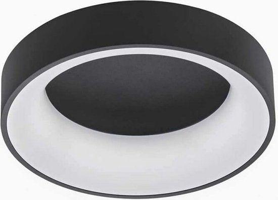Deco Plafondlamp zwart Ø 45 cm met afstandsbediening - Dimbaar wit licht - Achtergrondverlichting - LED.nl