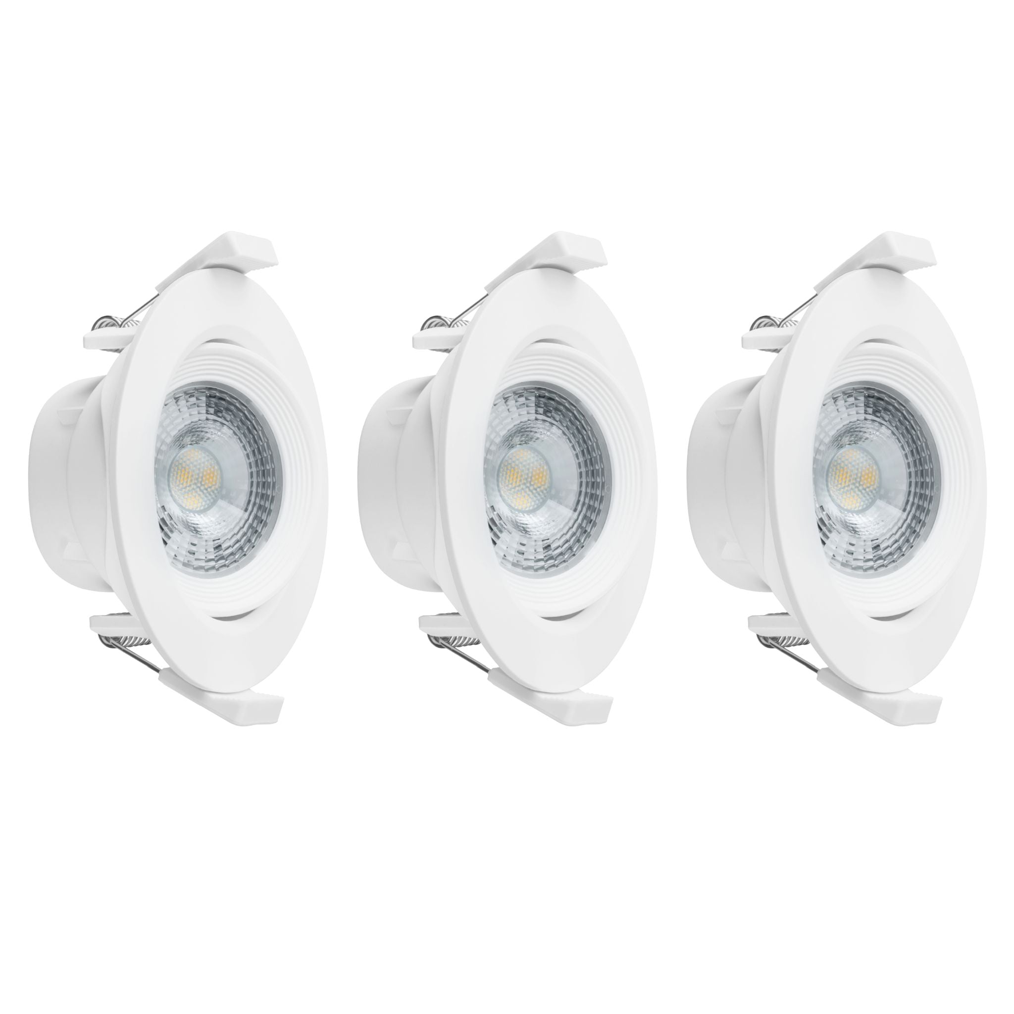 DimPro LED Inbouwspots wit - Ø68mm - Kantelbaar - Dimbaar - Warm wit - 3-Pack - LED.nl