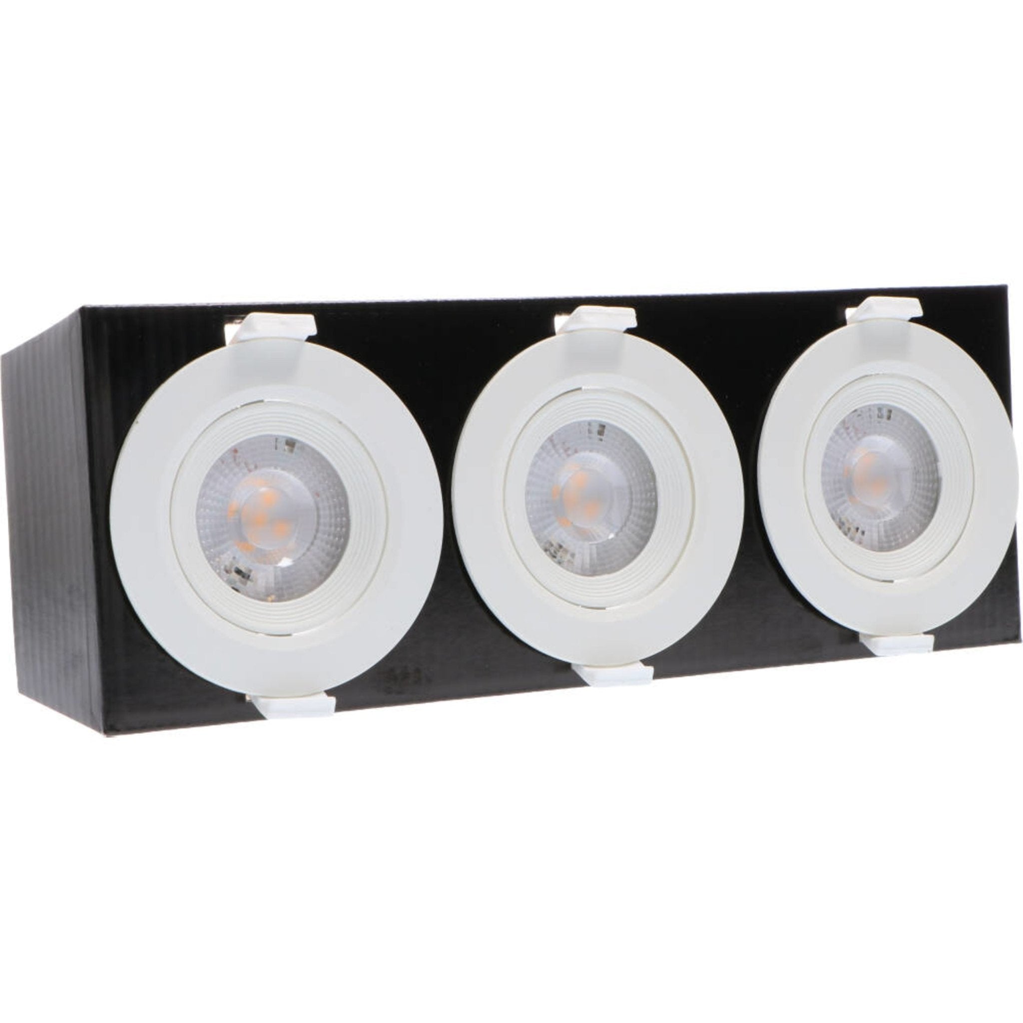 DimPro LED Inbouwspots wit - Ø68mm - Kantelbaar - Dimbaar - Warm wit - 3-Pack - LED.nl