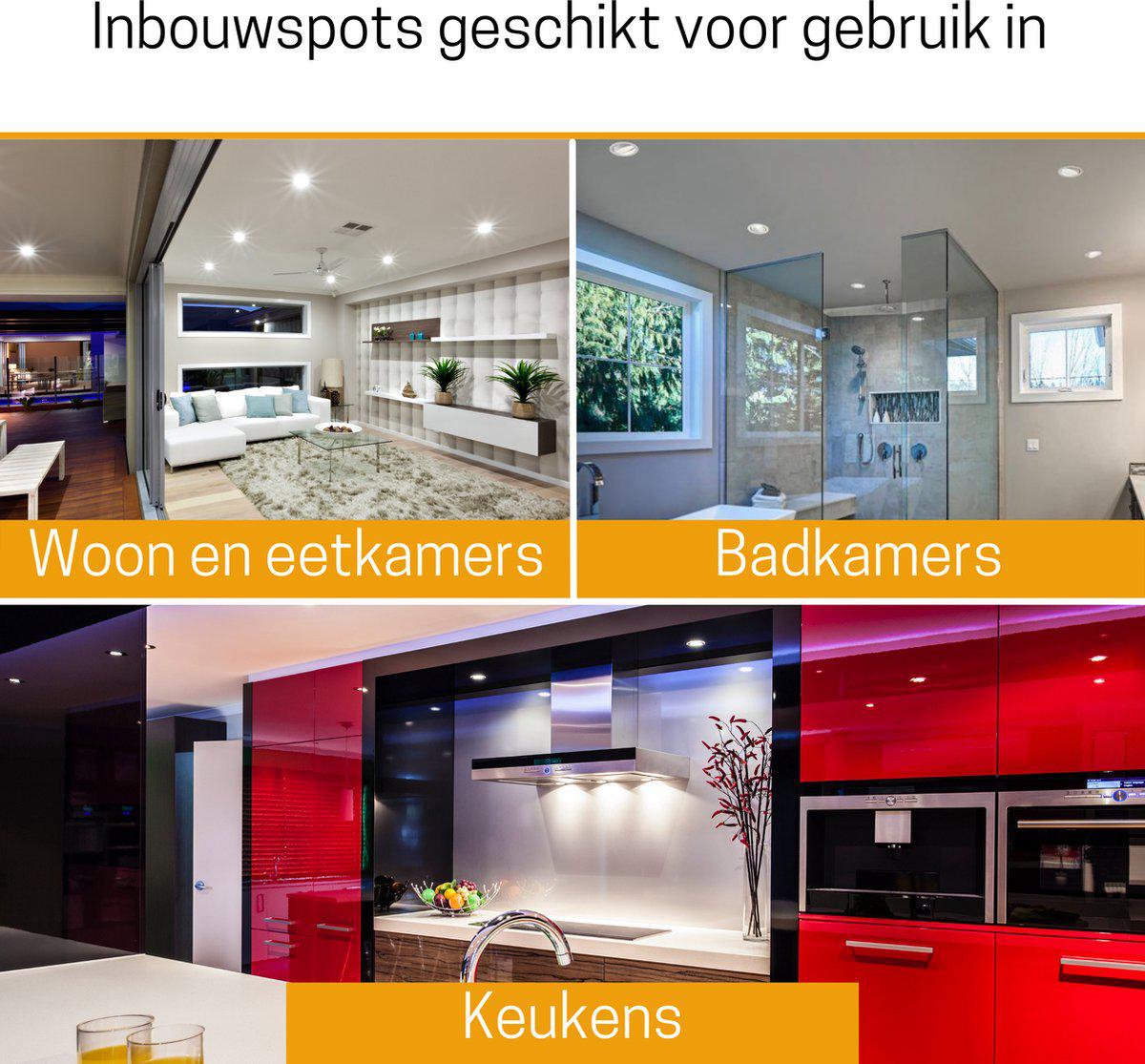 DimToWarm LED Inbouwspot zwart - Ø68mm - Kantelbaar - Dimbaar warm wit licht - CRI95 - LED.nl