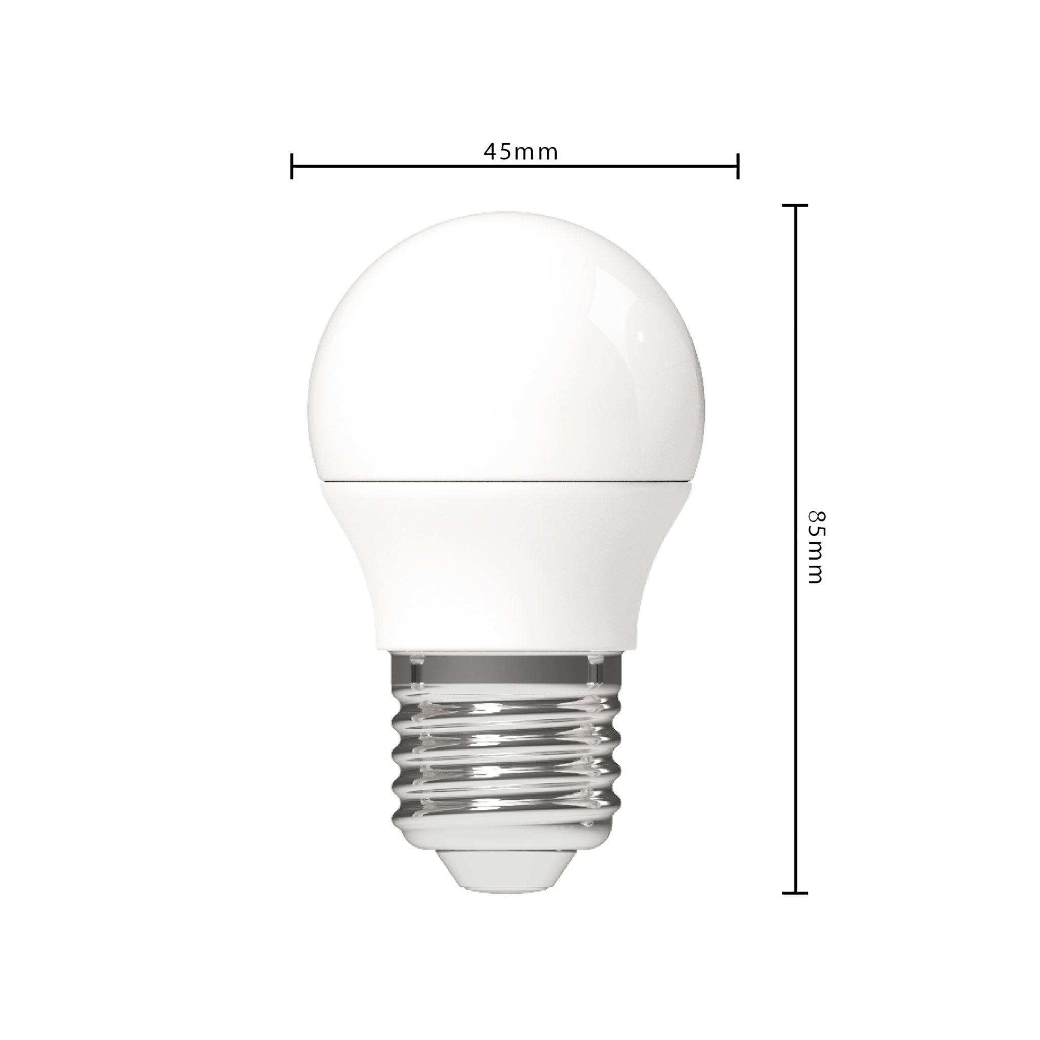 DimToWarm LED Lamp E27 - Mat - Dimbaar naar extra warm wit - 5W (40W) - G45 Kogel - LED.nl