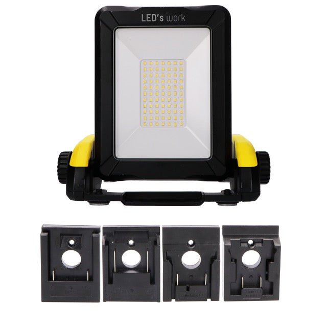 Draadloze LED bouwlamp – Werkt op accu van Makita, Bosch, Dewalt, Milwaukee, Metabo – IP54 - LED.nl