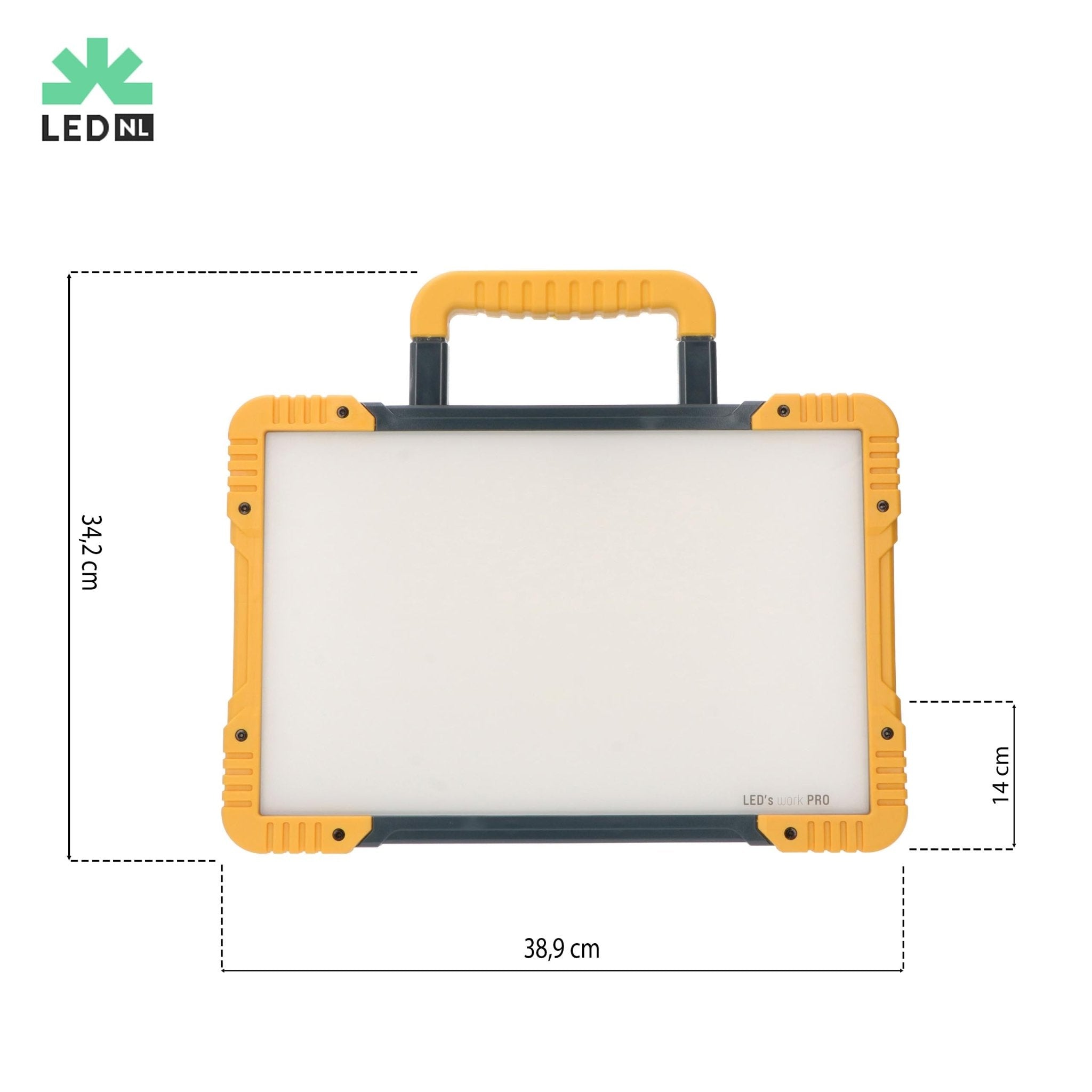 Draadloze LED bouwlamp – Werkt op accu’s van Bosch, Makita, DeWalt, Milwaukee en CAS (Metabo) – 5200 lumen – IP54 - LED.nl