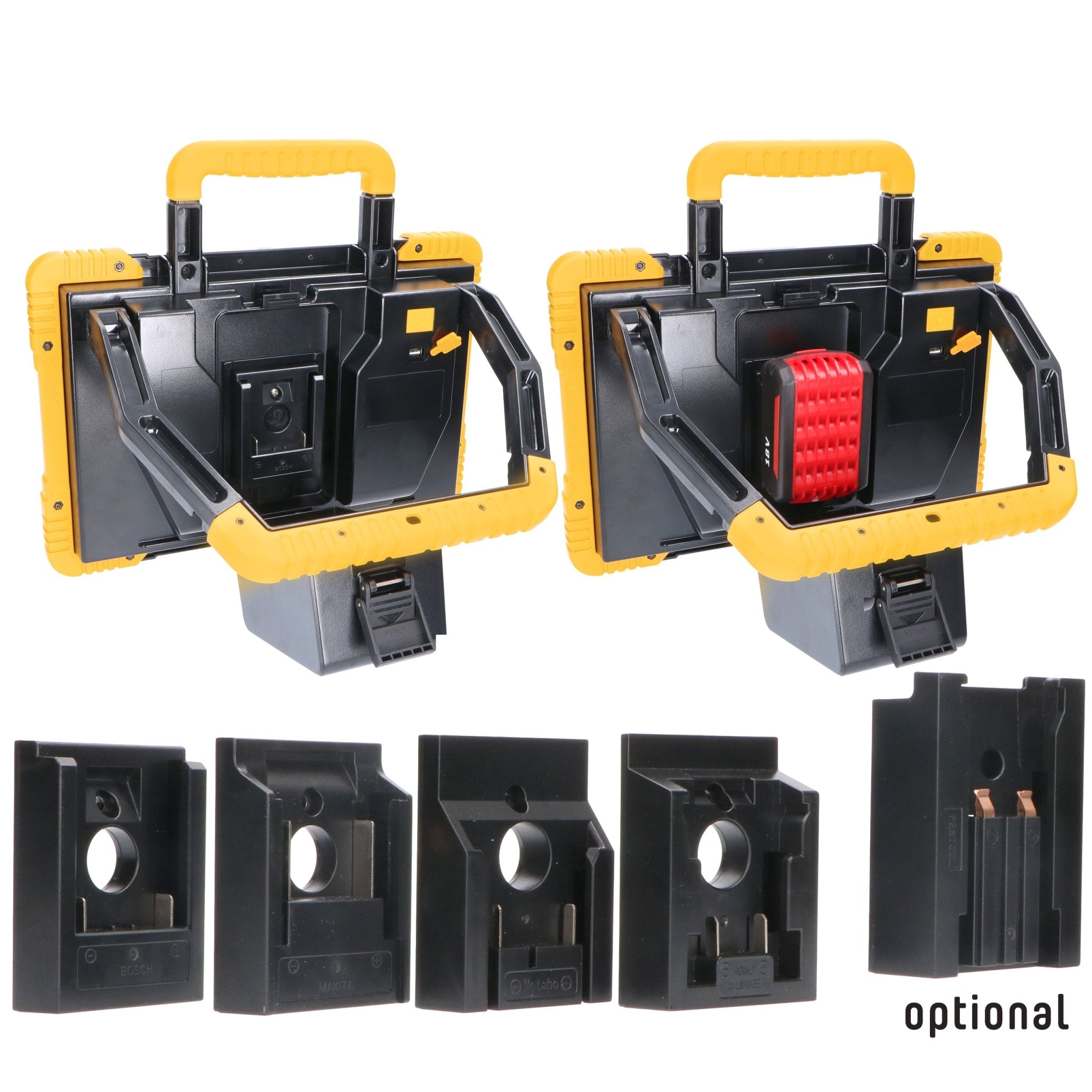 Draadloze LED bouwlamp – Werkt op accu’s van Bosch, Makita, DeWalt, Milwaukee en CAS (Metabo) – 5200 lumen – IP54 - LED.nl