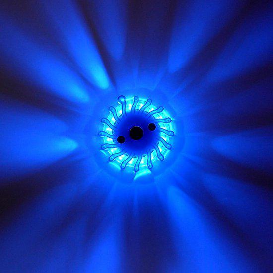 Draadloze LED Zwaailamp Blauw op batterijen - 9 standen - Magnetisch & Waterdicht - LED.nl