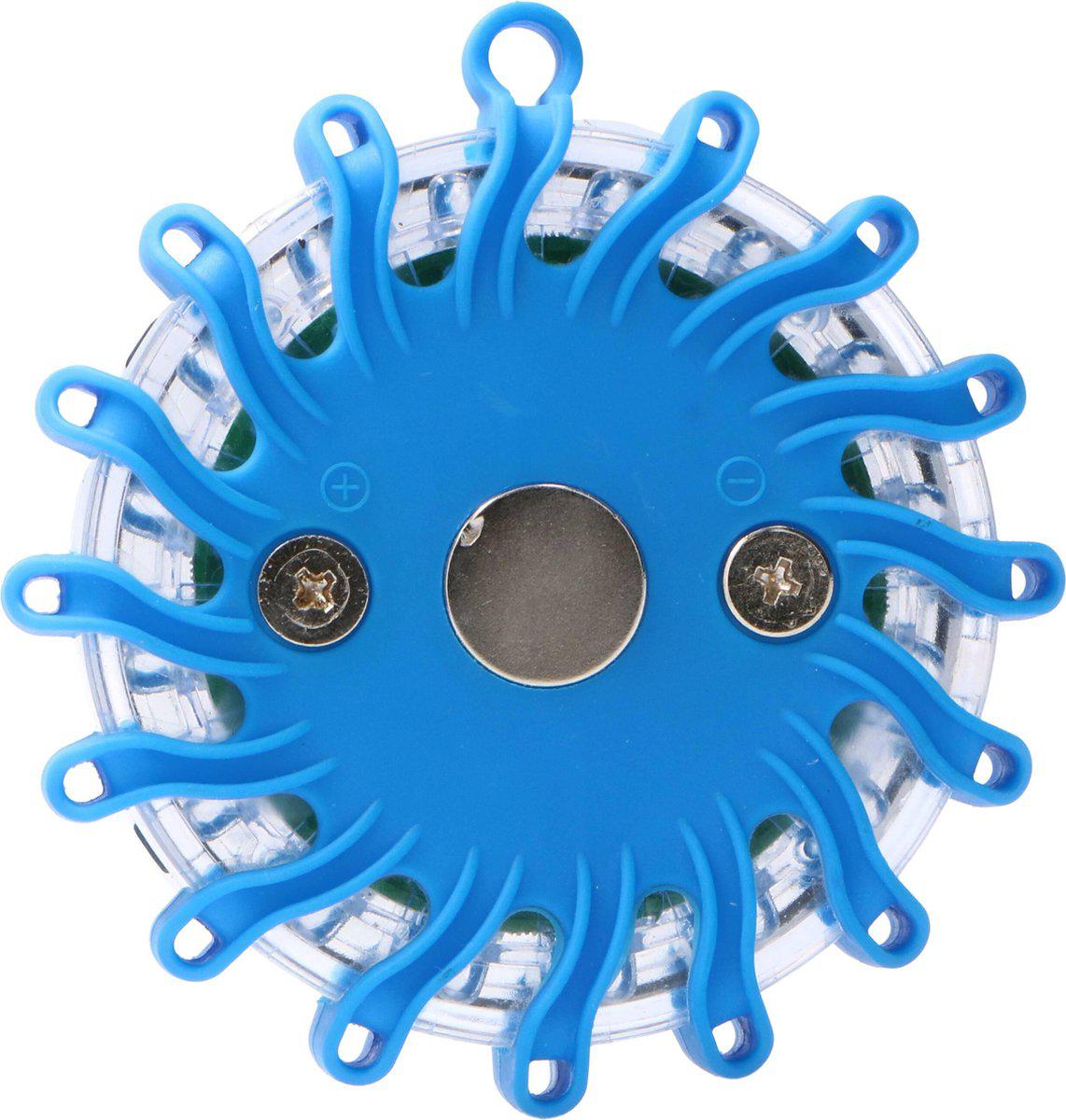 Draadloze LED Zwaailamp Blauw op batterijen - 9 standen - Magnetisch & Waterdicht - LED.nl