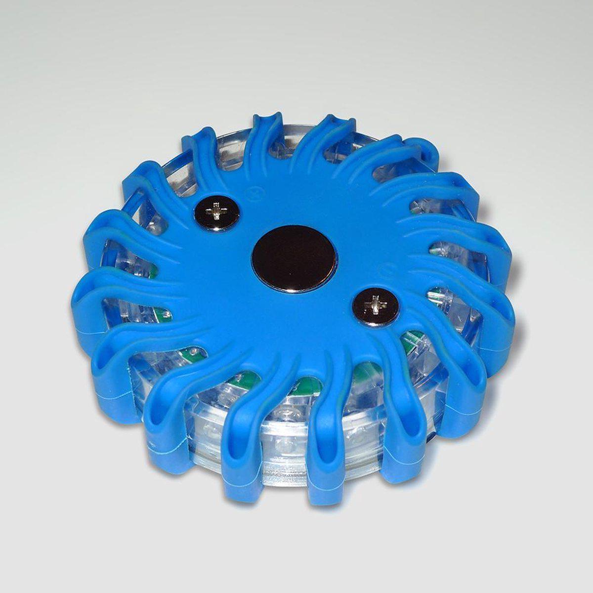 Draadloze LED Zwaailamp Blauw op batterijen - 9 standen - Magnetisch & Waterdicht - LED.nl