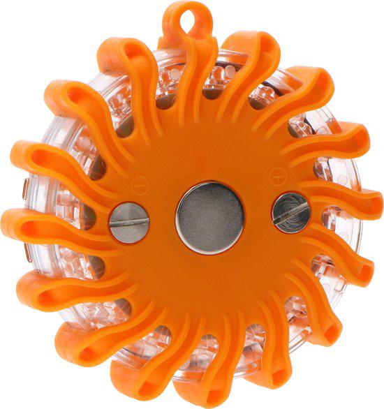 Draadloze LED Zwaailamp Oranje op batterijen - 9 standen - Magnetisch & Waterdicht - LED.nl