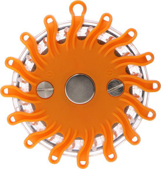 Draadloze LED Zwaailamp Oranje op batterijen - 9 standen - Magnetisch & Waterdicht - LED.nl
