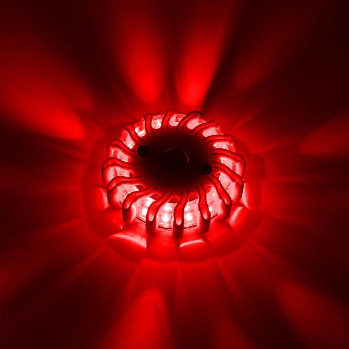 Draadloze LED Zwaailamp Rood op batterijen - 9 standen - Magnetisch & Waterdicht - LED.nl