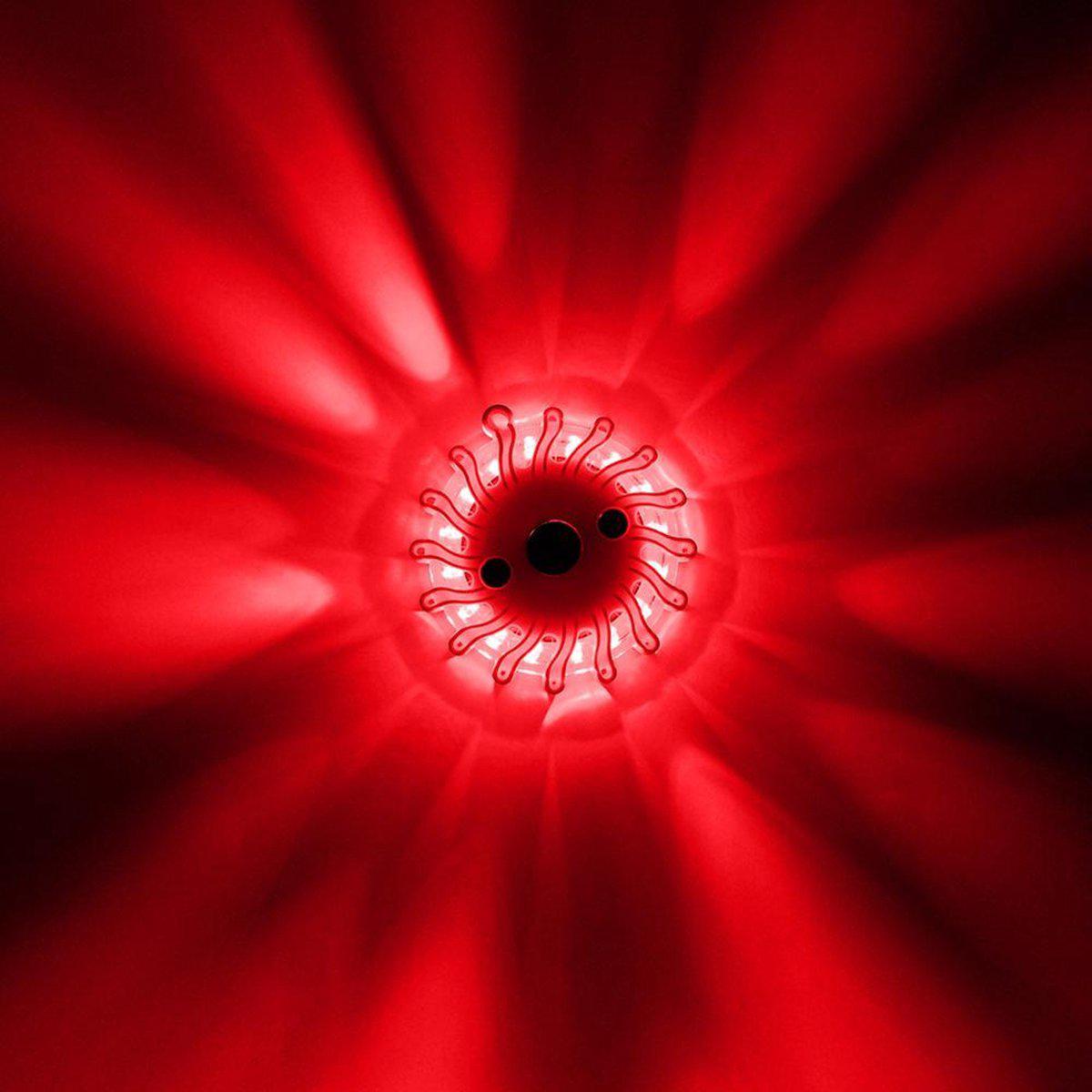 Draadloze LED Zwaailamp Rood op batterijen - 9 standen - Magnetisch & Waterdicht - LED.nl