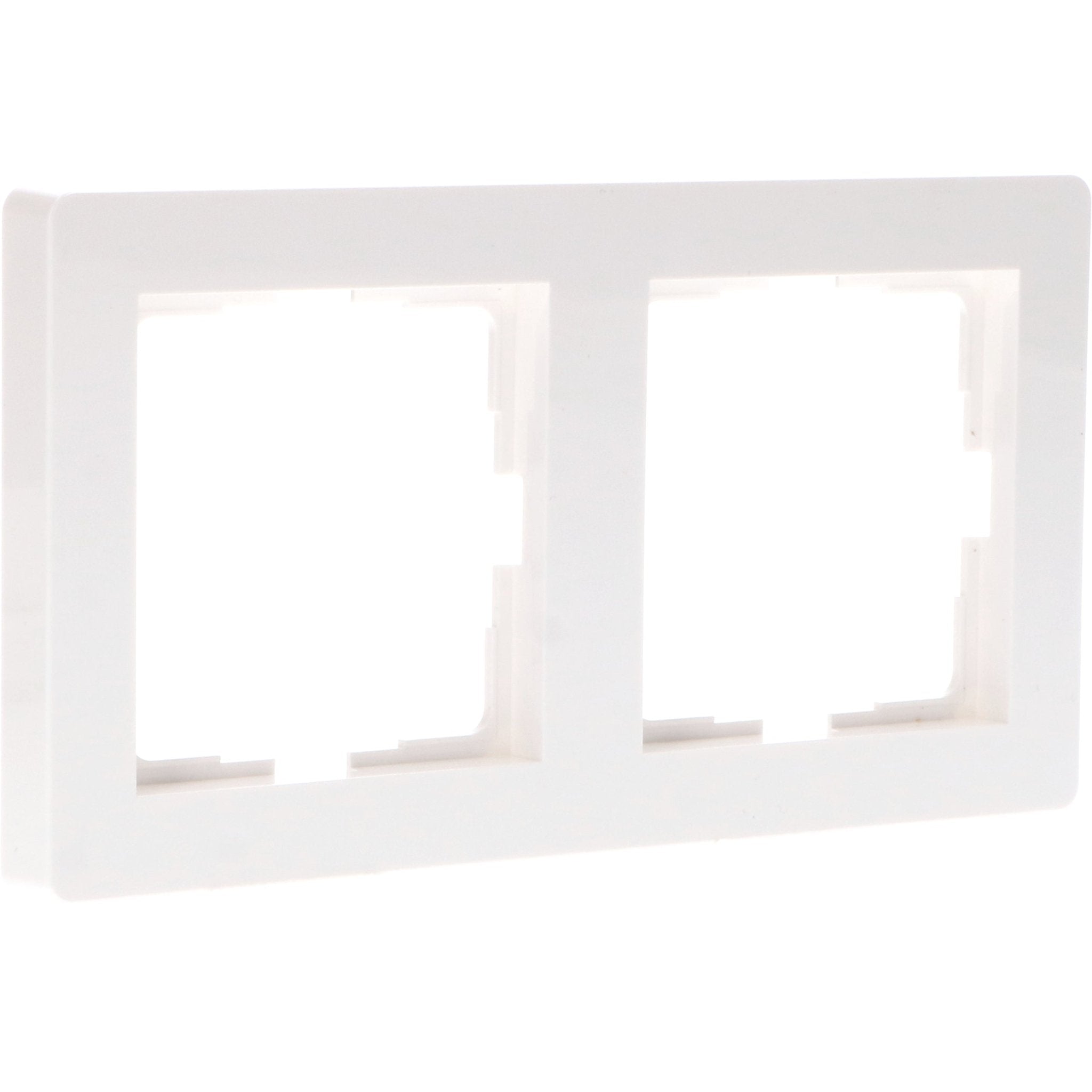 Dubbelframe voor wandcontactdoos - Universeel - 55 x 55 mm - Wit - LED.nl