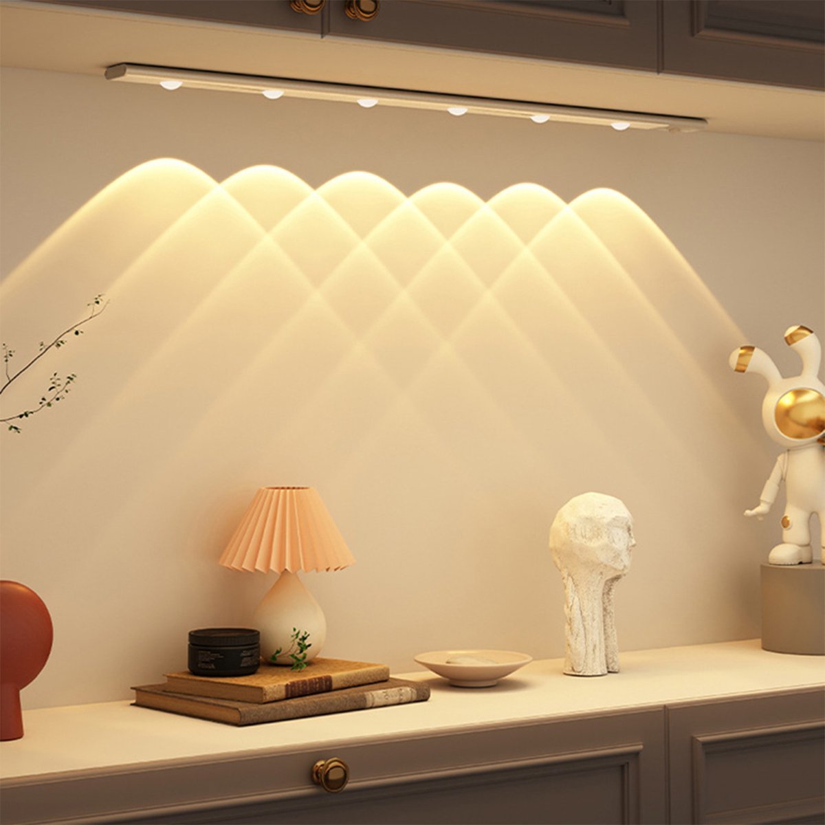 EasyFix LED Kastverlichting met bewegingssensor - 3 lichtpunten - Oplaadbaar & Draadloos - 70 cm - LED.nl