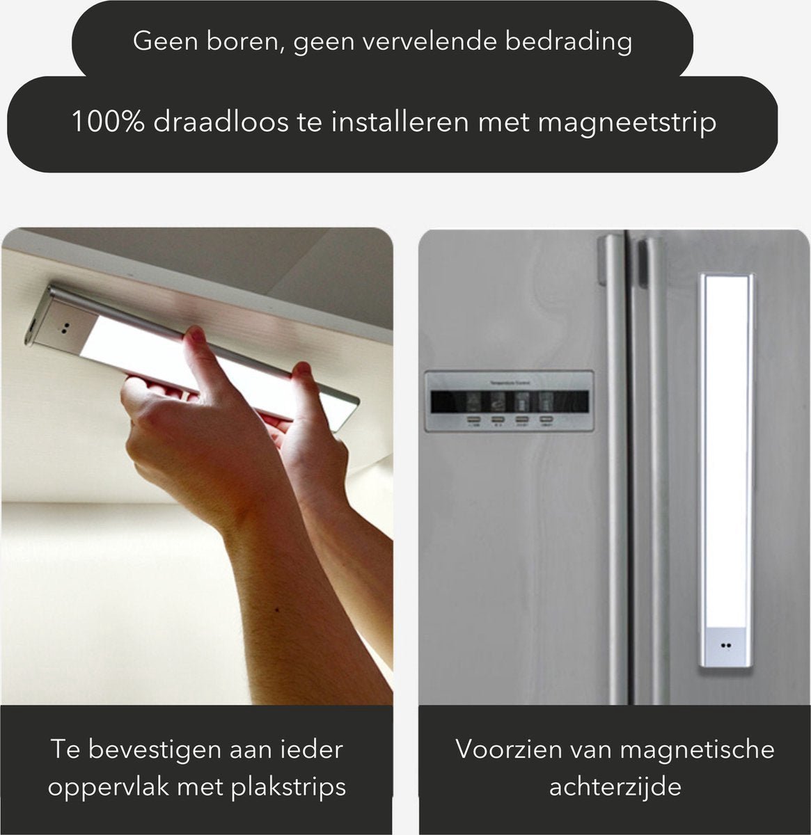 EasyFix LED Keuken kastverlichting met zwaai sensor - Oplaadbaar & Draadloos - 60 cm - LED.nl