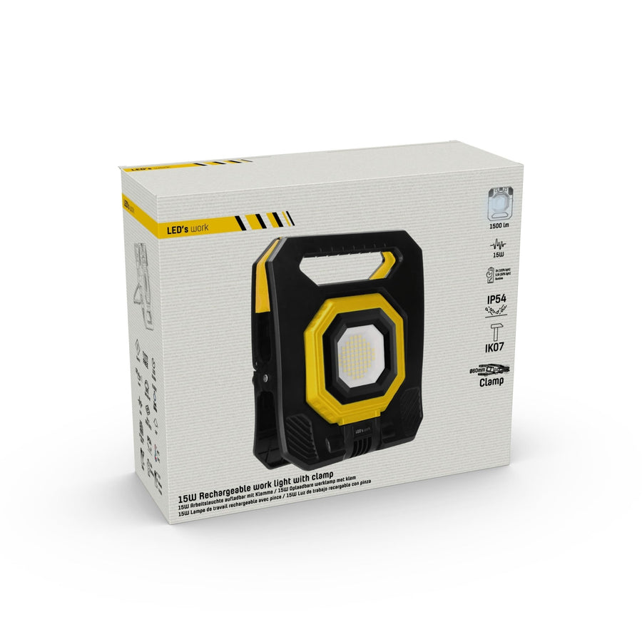 LED's Work Rechargeable Work Light 1500 - Rechargeable with battery - Wireless - IP54 waterproof - LED.nl