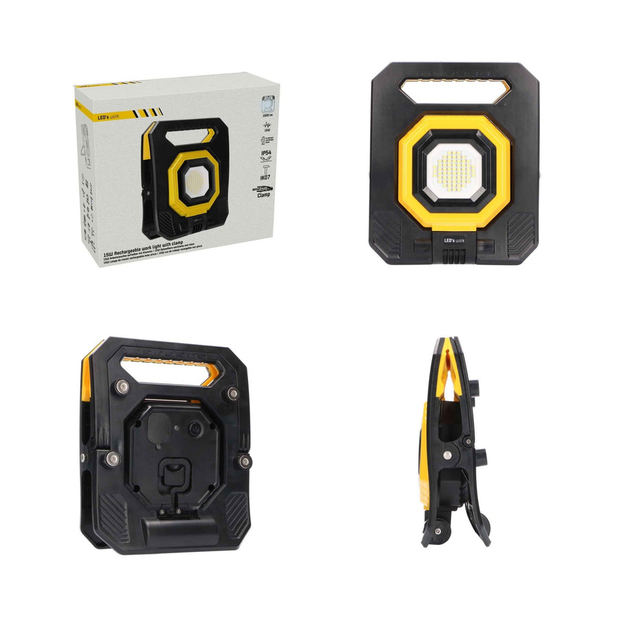 LED's Work Rechargeable Work Light 1500 - Rechargeable with battery - Wireless - IP54 waterproof - LED.nl