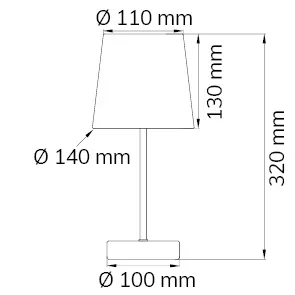 Eleganto LED Tafellamp met voetschakelaar - E14 fitting - Grijs - 32 cm - LED.nl
