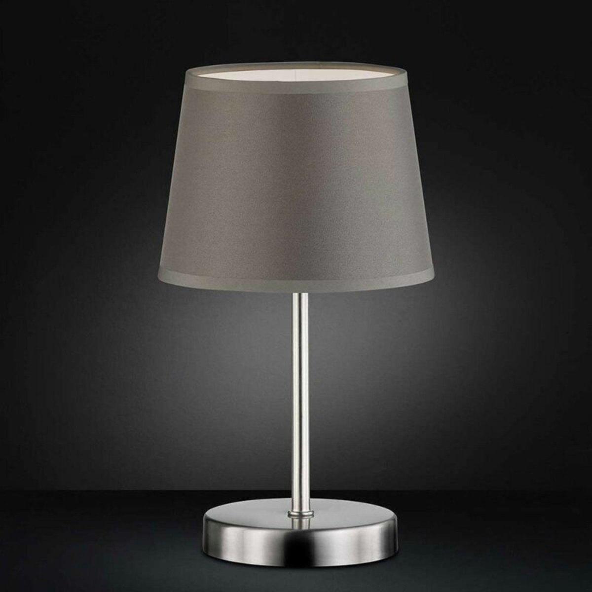 Eleganto LED Tafellamp met voetschakelaar - E14 fitting - Grijs - 32 cm - LED.nl