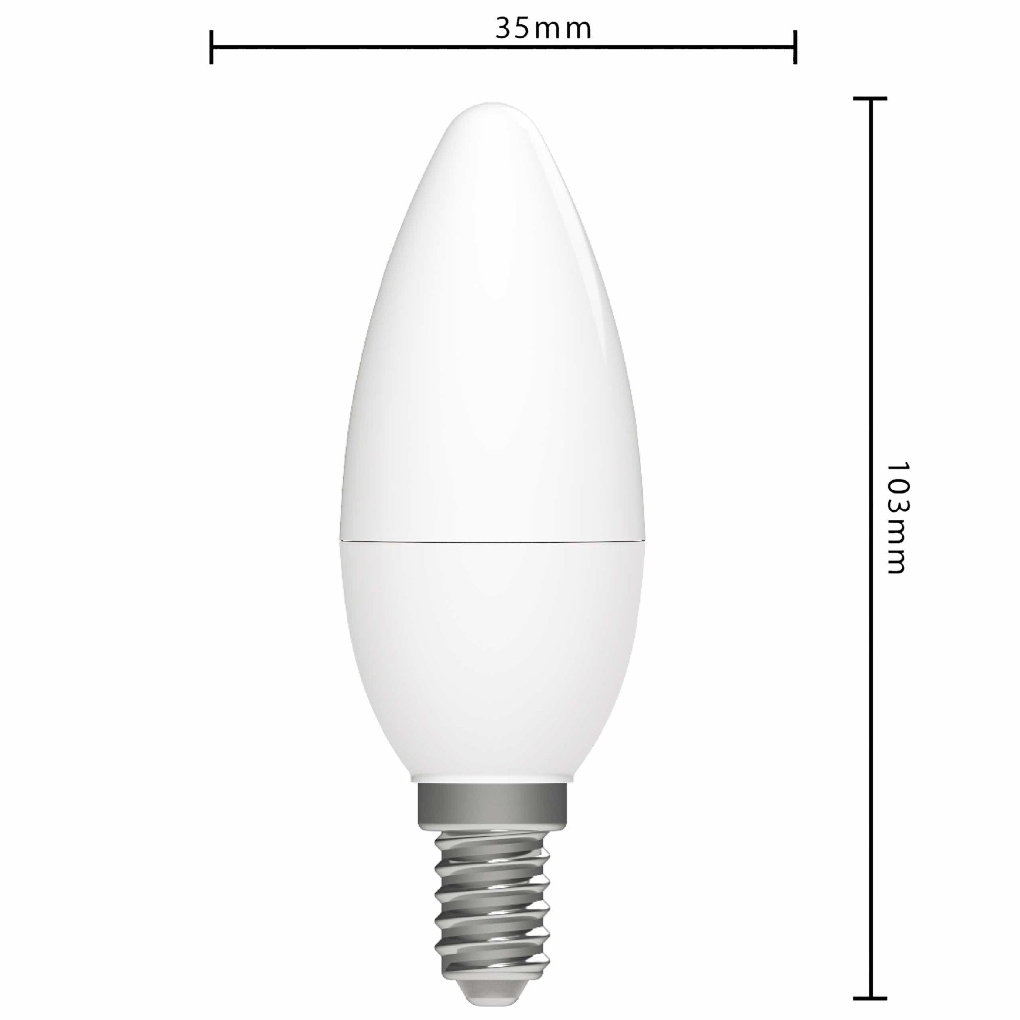 Elite LED Kaarslamp E14 Mat - Gaan tot 25 jaar mee - Warm wit - 2.9W vervangt 40W - LED.nl