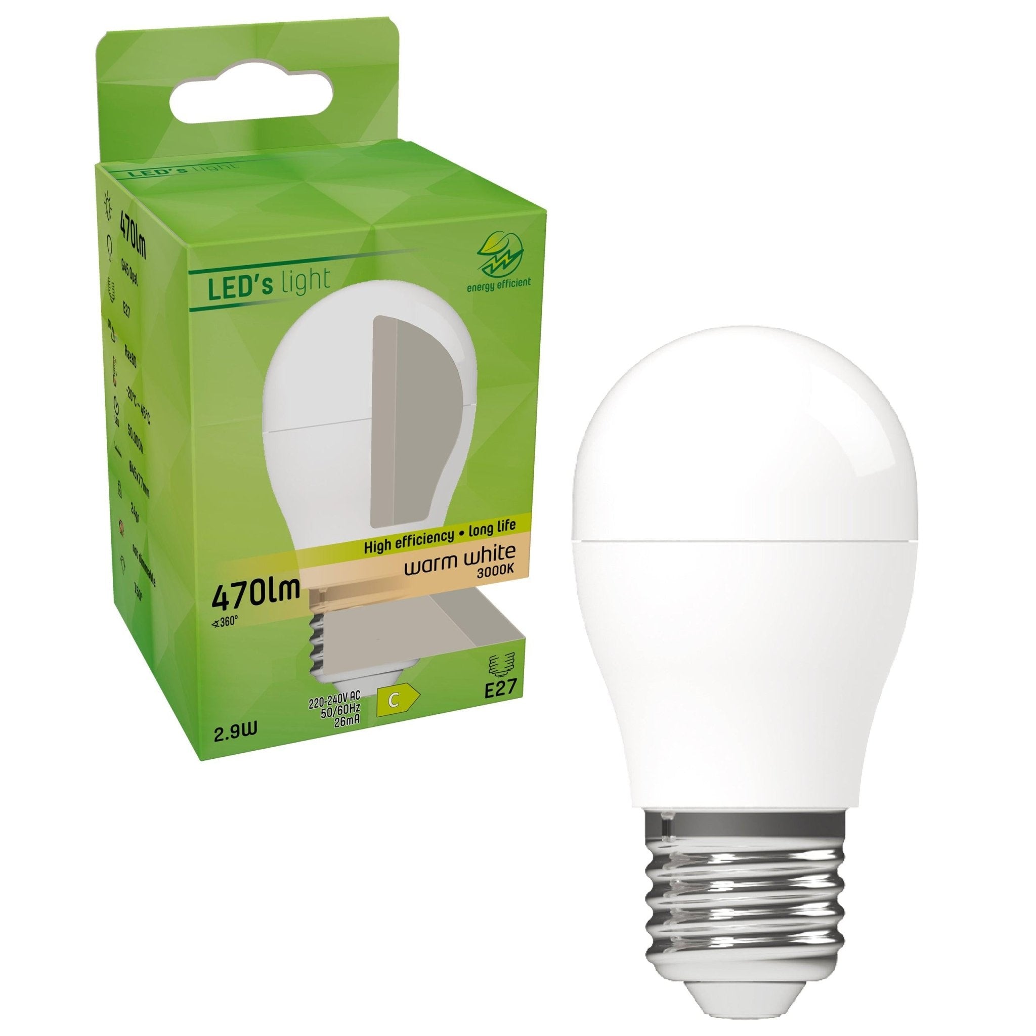 Elite LED Kogellamp E27 Mat - Gaan tot 25 jaar mee - Warm wit - 2.9W vervangt 40W - LED.nl