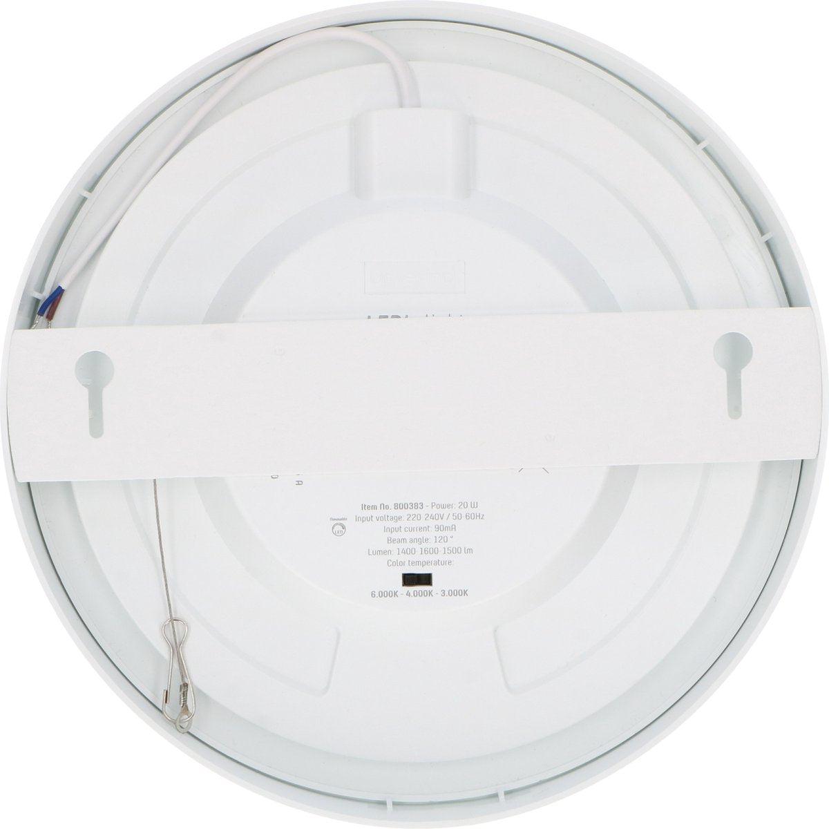 Inbouw/Opbouw LED Plafondlamp CCT Ø 22 cm rond - Dimbaar - warm en koud wit - LED.nl