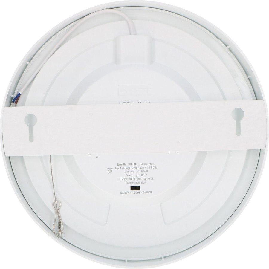 LED's Light Inbouw/Opbouw LED Plafondlamp Downlight - Dimbaar - 18W – 1820 lm – Ø240 mm – Zaagmaat Ø 220mm | CCT 3000K / 4000K / 6000K - Wit Plafondlampen LED.nl