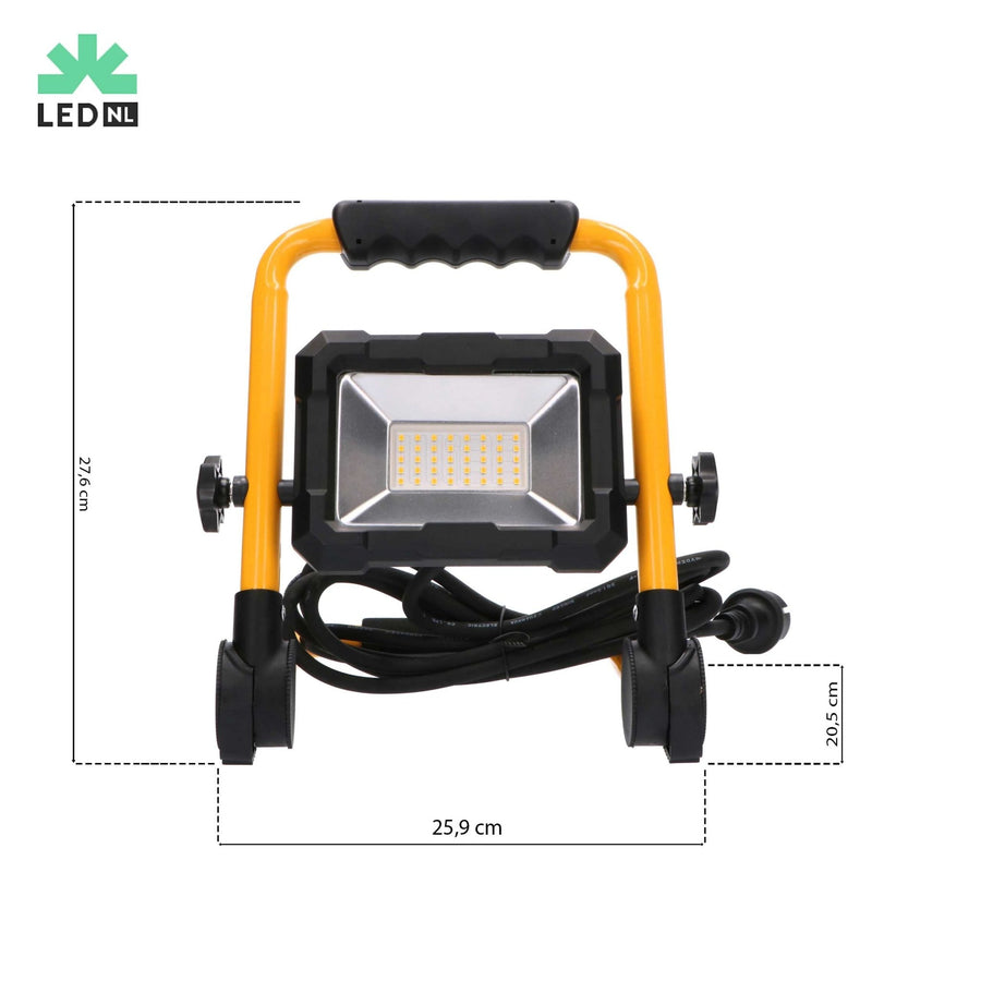 LED-Arbeitsleuchte 3300 – faltbar und neigbar – 3 Meter Kabel – IP65 – 30 W - LED.de