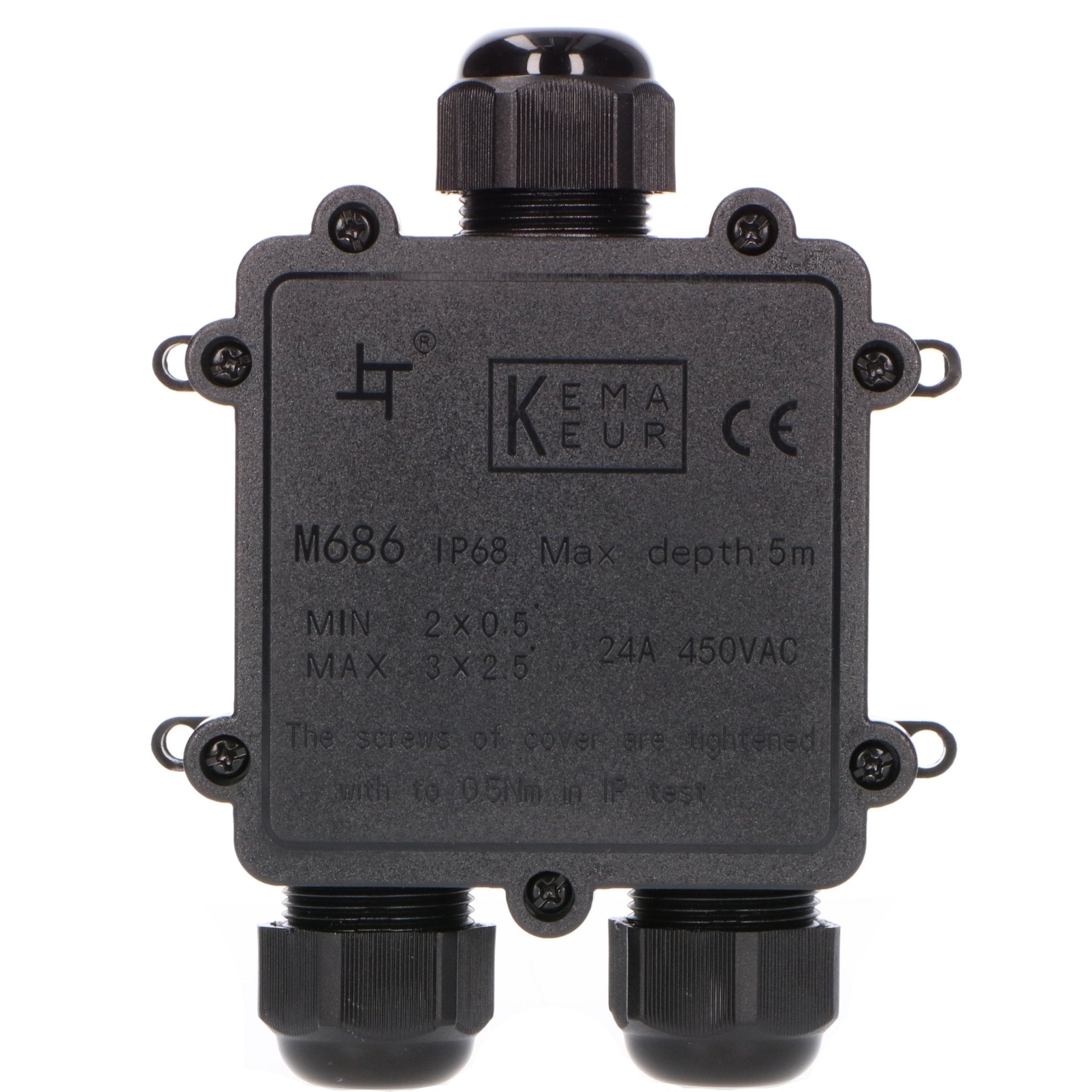Kabeldoos T-connector - IP68 waterdicht - Lasdoos voor 3 kabels van 4 tot 14 mm - LED.nl
