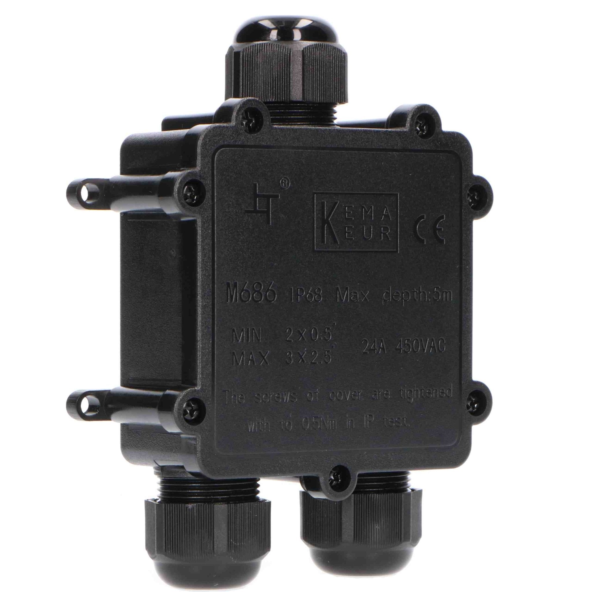 Kabeldoos T-connector - IP68 waterdicht - Lasdoos voor 3 kabels van 4 tot 14 mm - LED.nl