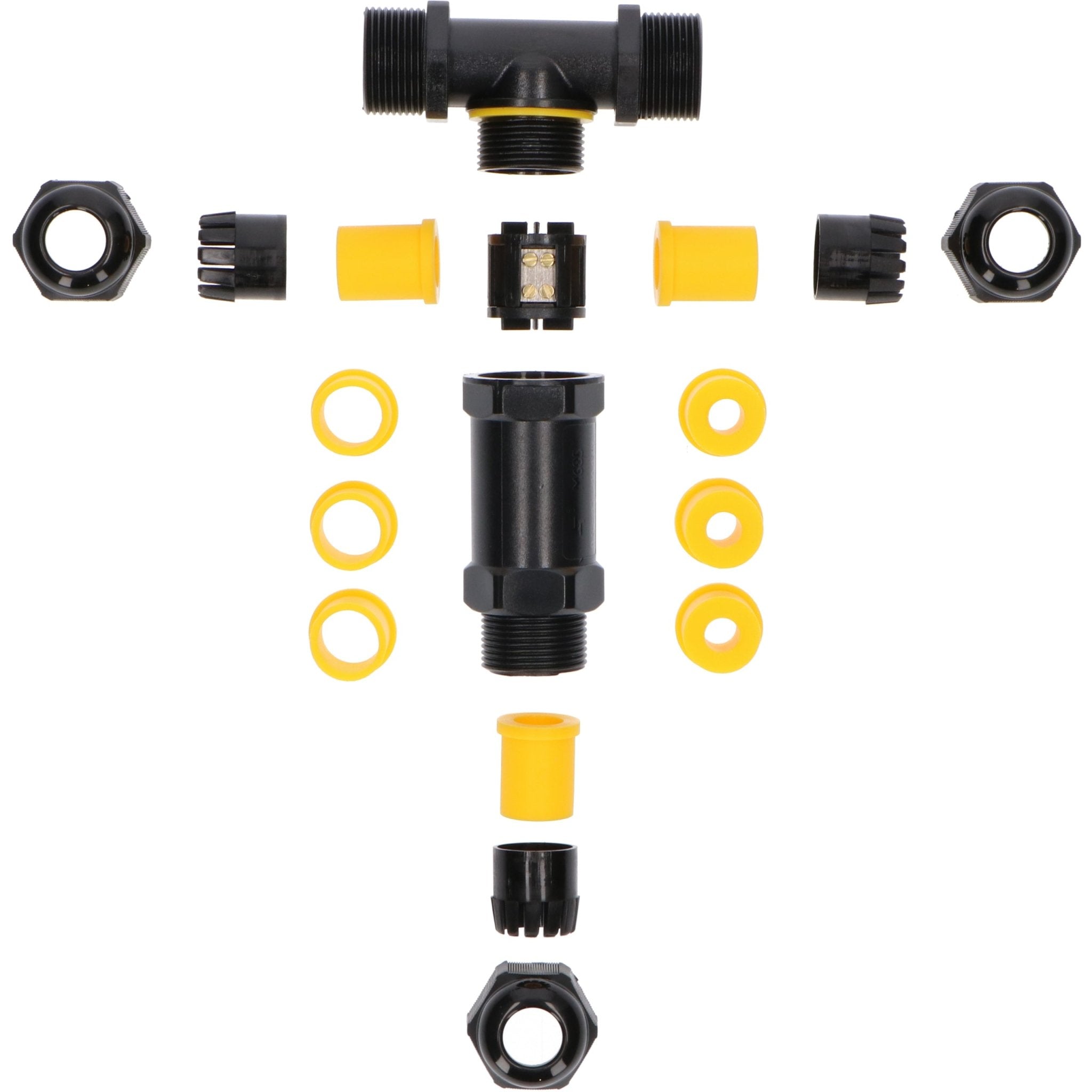 Kabelverbinder T-connector - IP68 waterdicht - Voor 3 kabels van 4 tot 14 mm - LED.nl