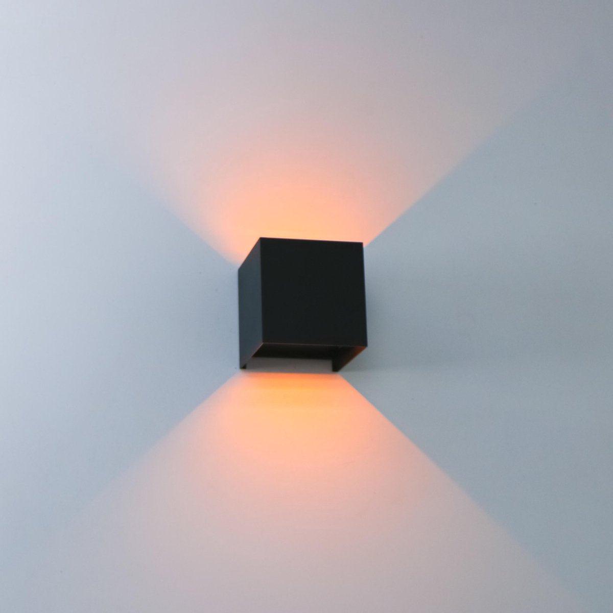 Kubus LED Wandlamp buiten - 2 lichts - Dimbaar warm wit licht - IP65 Waterdicht - Wit - LED.nl