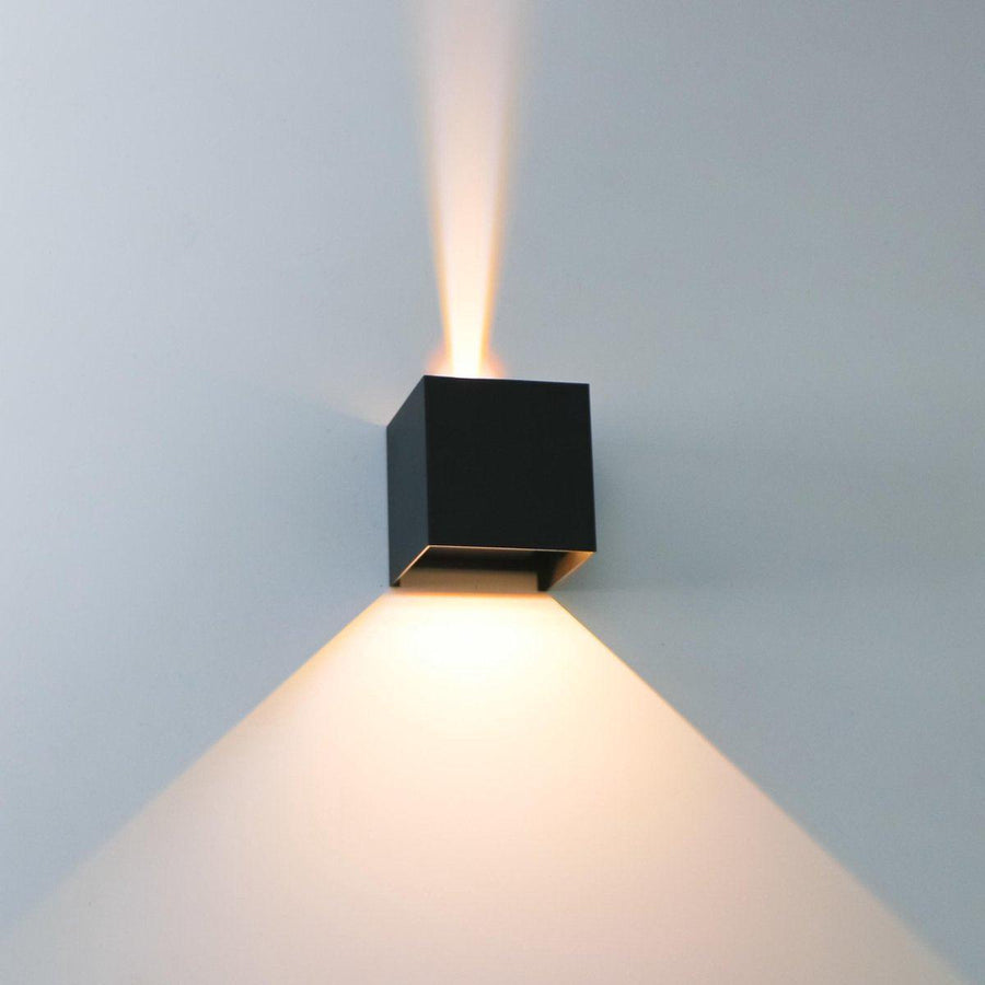 LED's Light Kubus LED Wandlamp buiten - 2 lichts - Dimbaar en instelbare lichtkleur - IP65 Waterdicht - Zwart Wandlampen LED.nl