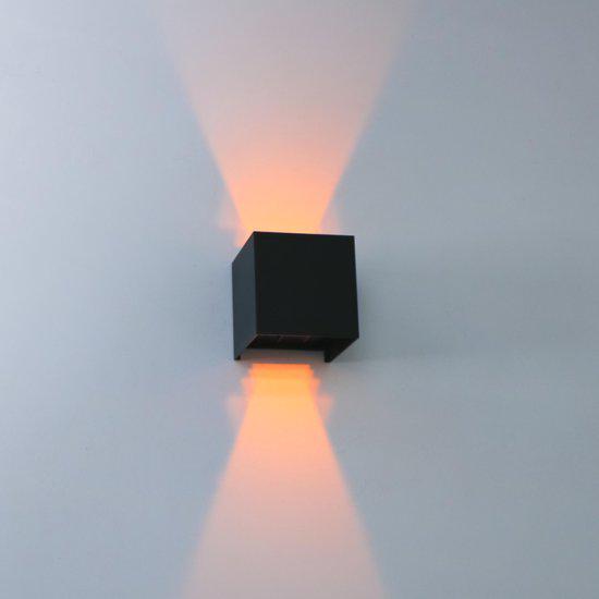 Kubus LED Wandlamp buiten - 2 lichts - Dimbaar warm wit licht - IP65 Waterdicht - Wit - LED.nl