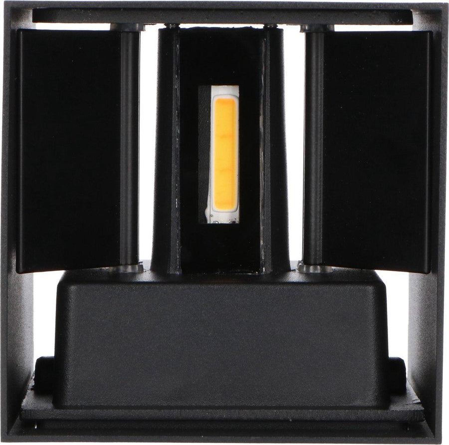 LED's Light Kubus LED Wandlamp buiten - 2 lichts - Dimbaar en instelbare lichtkleur - IP65 Waterdicht - Zwart Wandlampen LED.nl