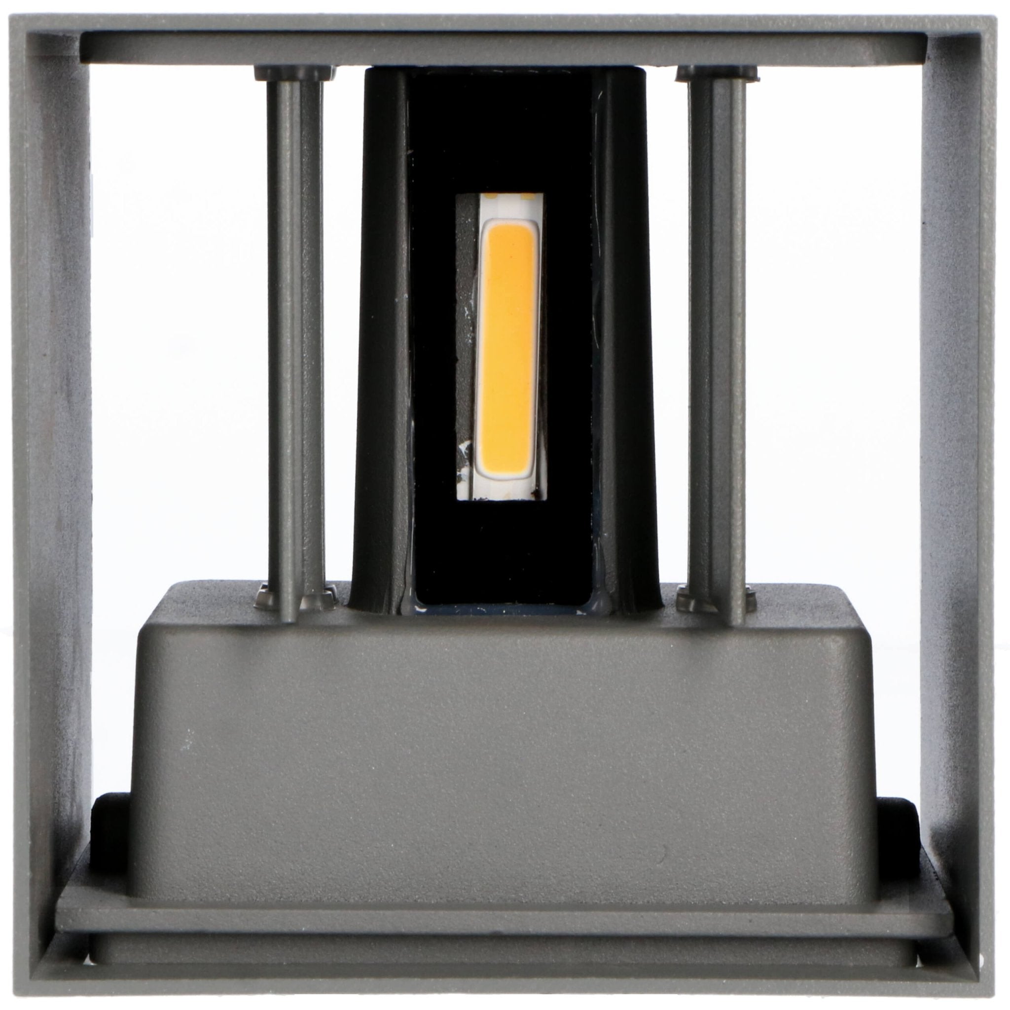 Kubus LED Wandlamp buiten - 2 lichts - IP65 Waterdicht - Warm wit licht - Antraciet - LED.nl