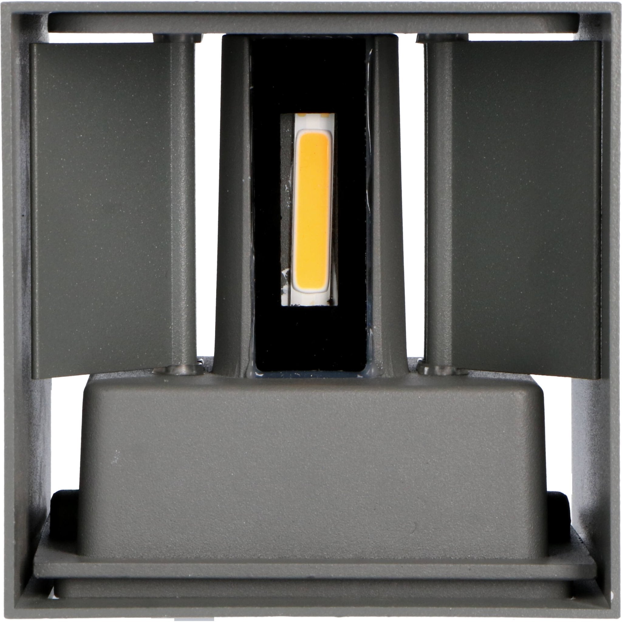 Kubus LED Wandlamp buiten - 2 lichts - IP65 Waterdicht - Warm wit licht - Antraciet - LED.nl
