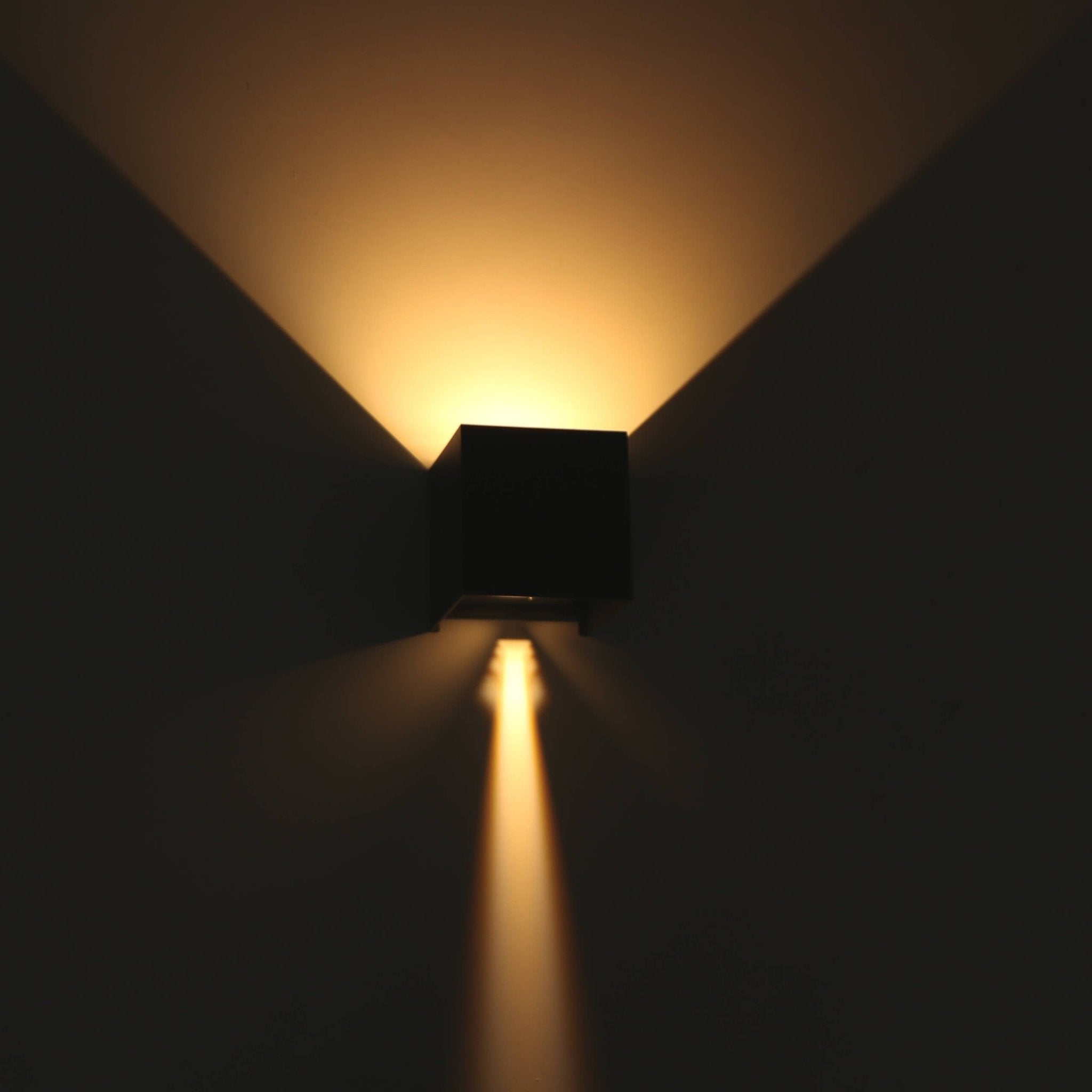 Kubus LED Wandlamp buiten - 2 lichts - IP65 Waterdicht - Warm wit licht - Antraciet - LED.nl