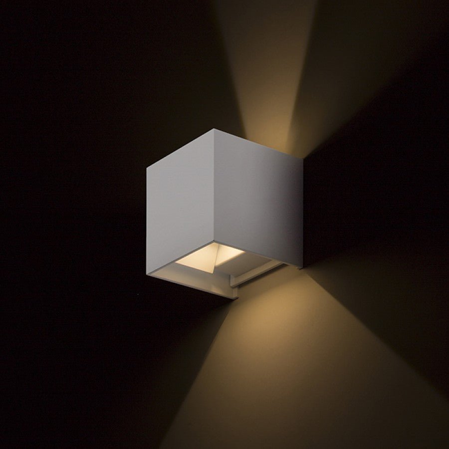Kubus LED Wandlamp buiten - 2 lichts - IP65 Waterdicht - Warm wit licht - Wit - LED.nl