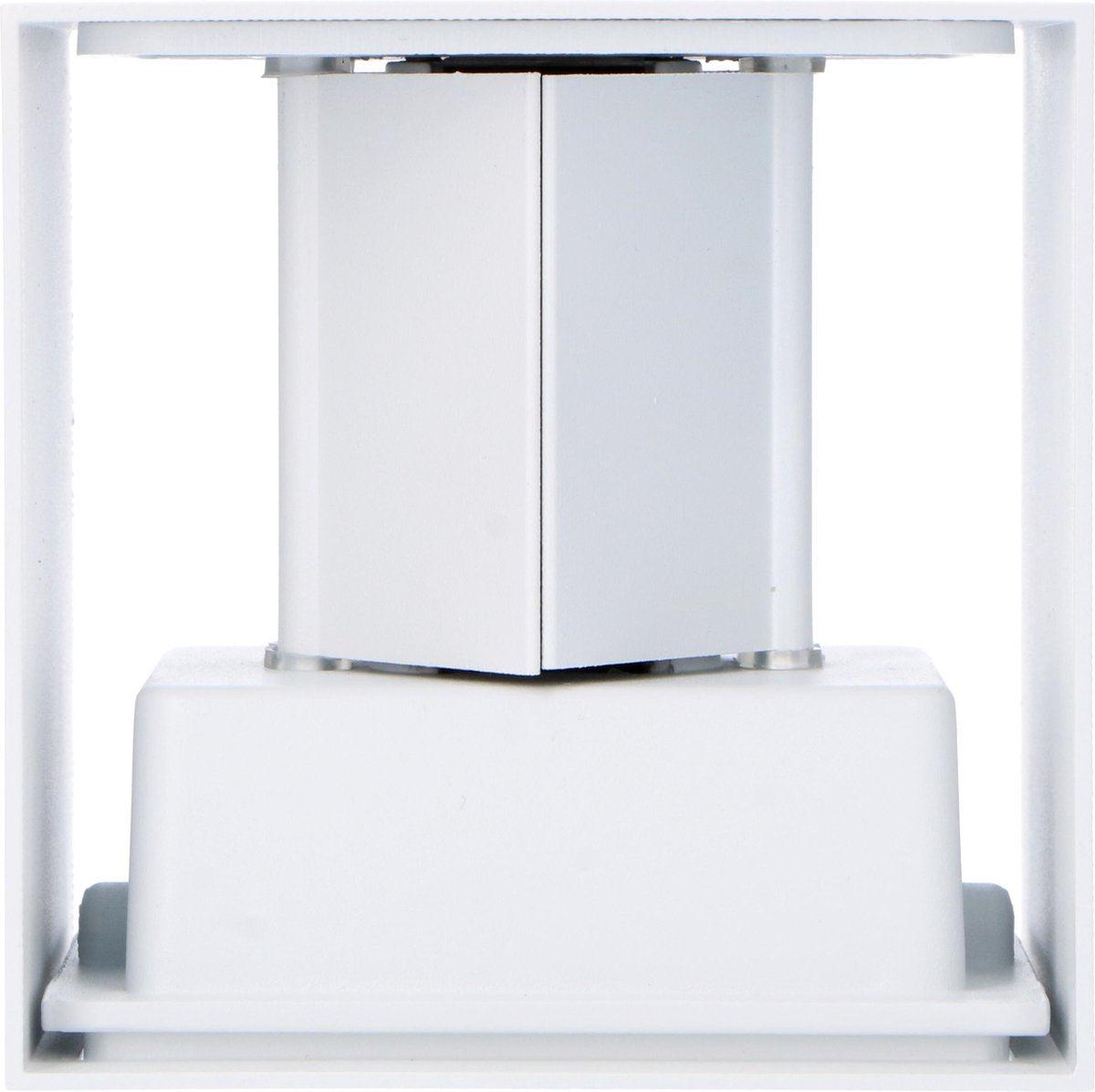 Kubus LED Wandlamp buiten - 2 lichts - IP65 Waterdicht - Warm wit licht - Wit - LED.nl