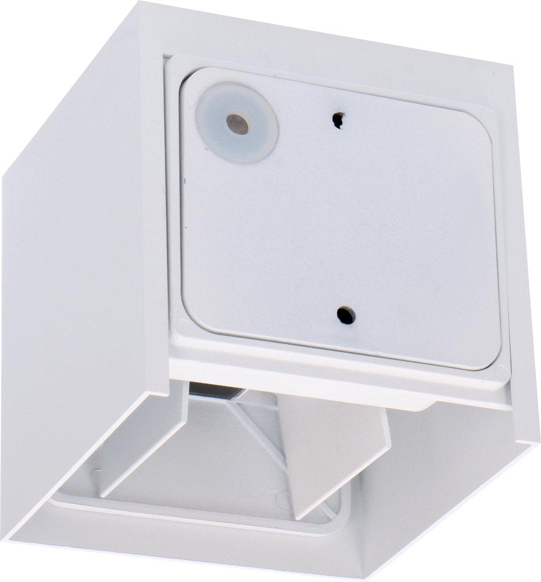 Kubus LED Wandlamp buiten - 2 lichts - IP65 Waterdicht - Warm wit licht - Wit - LED.nl