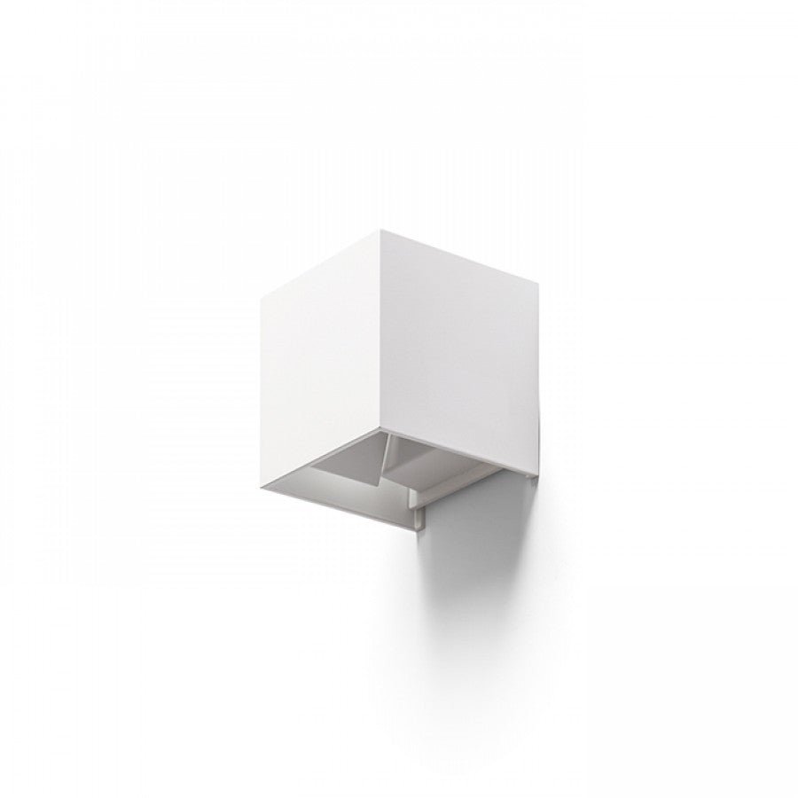 Kubus LED Wandlamp buiten - 2 lichts - IP65 Waterdicht - Warm wit licht - Wit - LED.nl