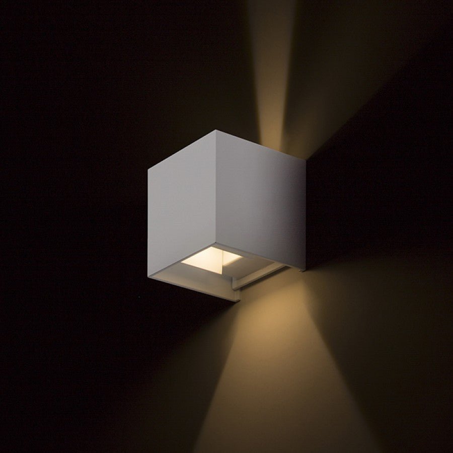 Kubus LED Wandlamp buiten - 2 lichts - IP65 Waterdicht - Warm wit licht - Wit - LED.nl
