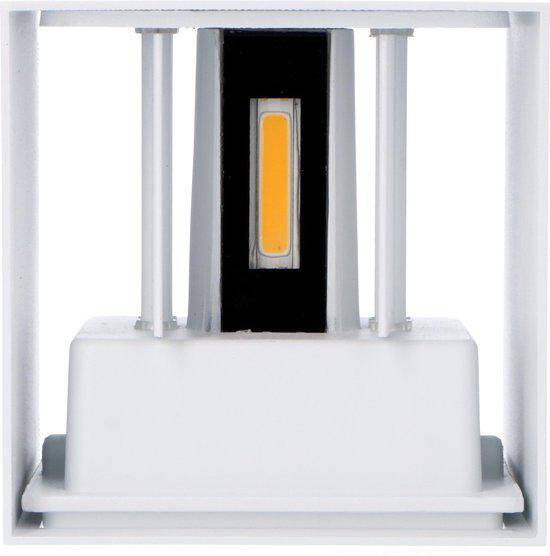 Kubus LED Wandlamp buiten - 2 lichts - IP65 Waterdicht - Warm wit licht - Wit - LED.nl