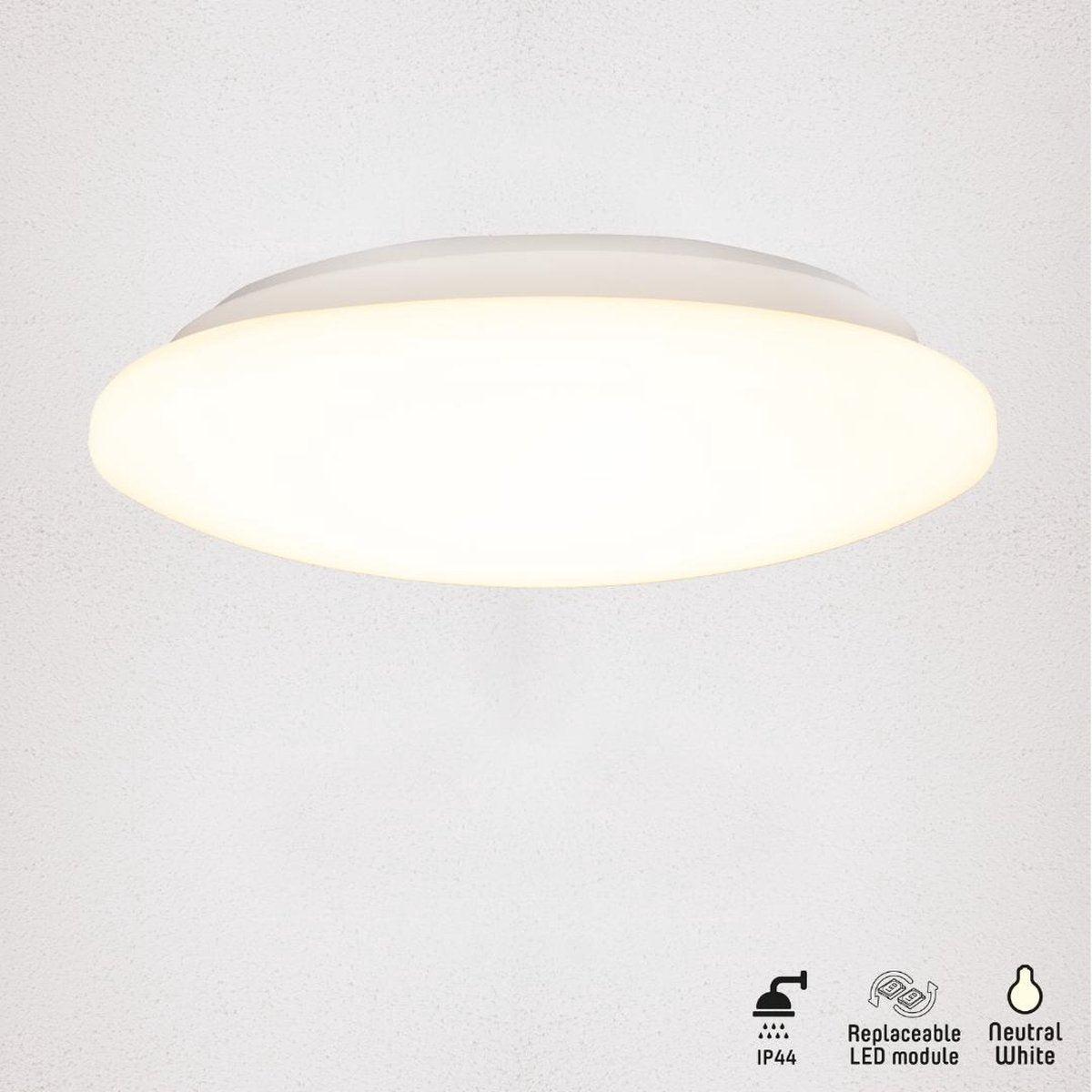LED Badkamerlamp rond 30 cm - universeel - Spatwaterbestendig IP44 - Koud wit licht - LED.nl