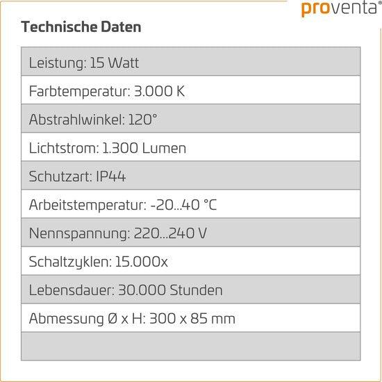 LED Badkamerlamp rond 30 cm - universeel - Spatwaterbestendig IP44 - Warm wit licht - LED.nl